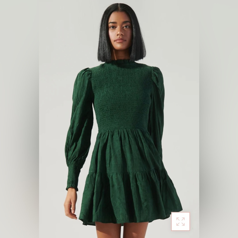 Sugar lips Elizabeth High Neck Smocked Midi Dress
